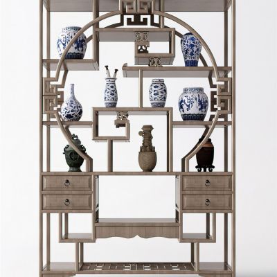 中式博古架装饰柜