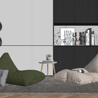 现代单人沙发SU