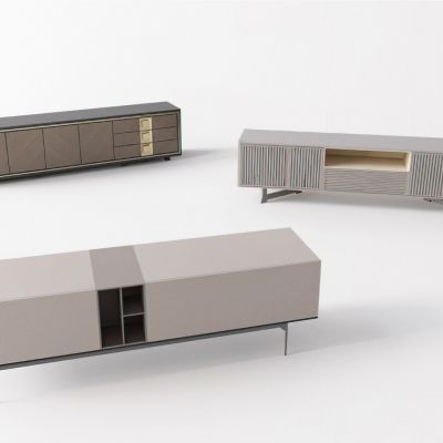 现代边柜电视柜