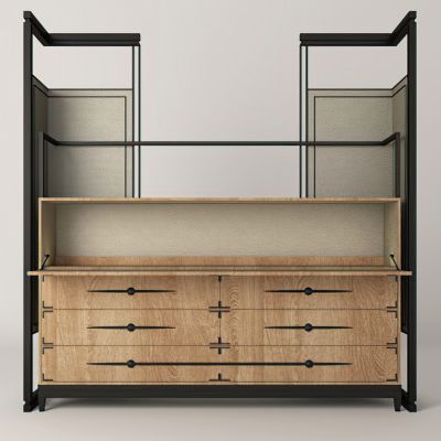 现代新中式边柜