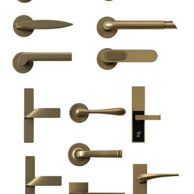 现代金属门把手