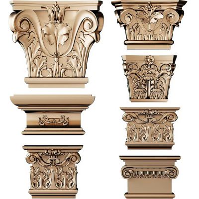 欧式雕花柱头