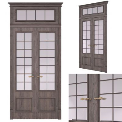 现代实木双开门