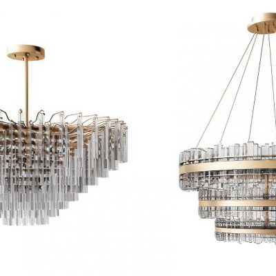 现代水晶吊灯3D模型