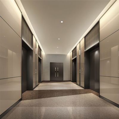 现代电梯厅3D模型
