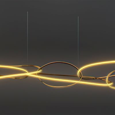 现代金属吊灯3D模型