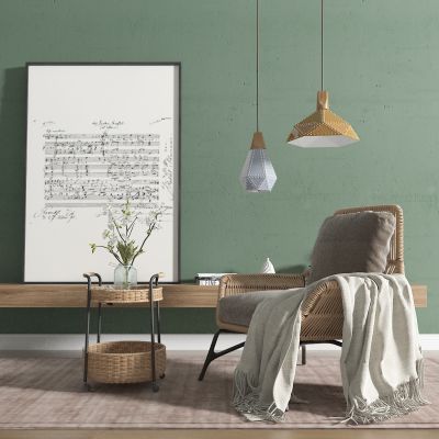 北欧藤编休闲椅