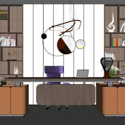 现代办公室 办公室 轻奢办公空间 办公桌3D模型