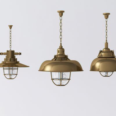 现代工业风吊灯3D模型