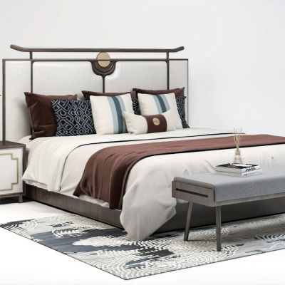 新中式卧室床品