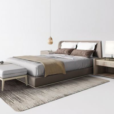 现代床品床头柜床尾凳