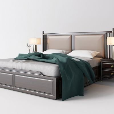 新中式卧室床品