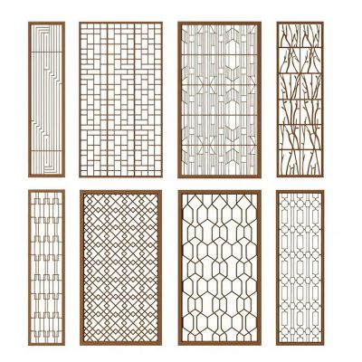 现代屏风隔断花格