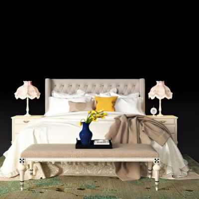 美式床品组合台灯