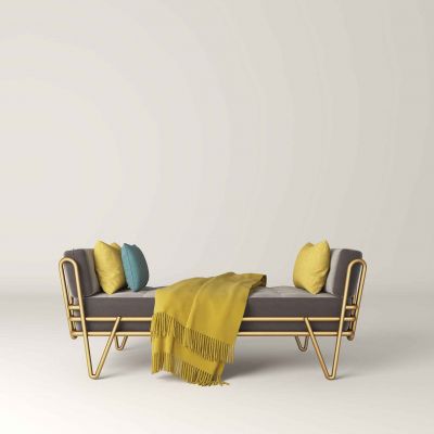 现代金属床尾凳