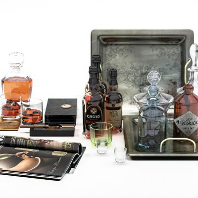 酒瓶酒杯装饰品摆件