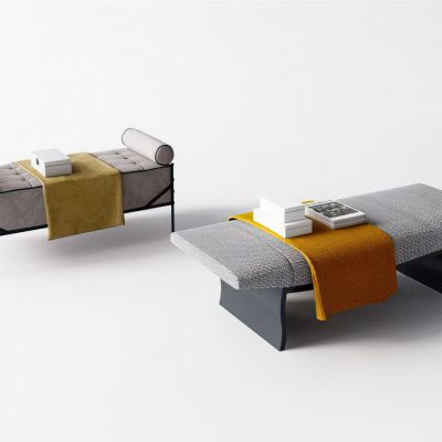 现代床尾凳3D模型