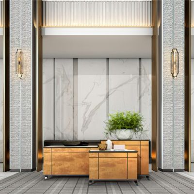 现代大堂中庭装饰台