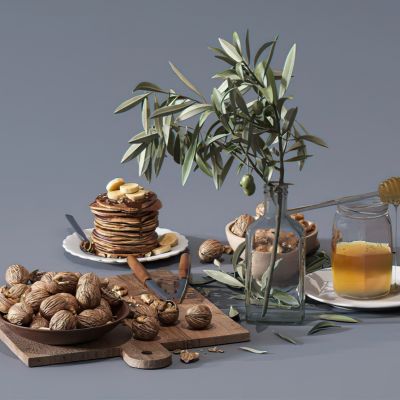 现代食品摆件装饰品