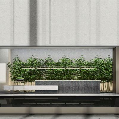 现代大堂前台接待