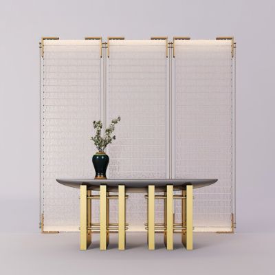 现代端景台屏风