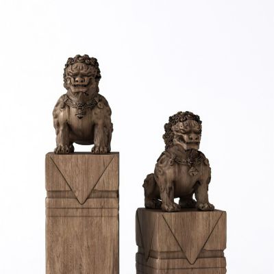 中式狮子雕塑艺术品