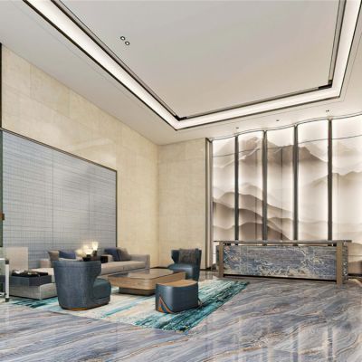 现代前厅接待3D模型