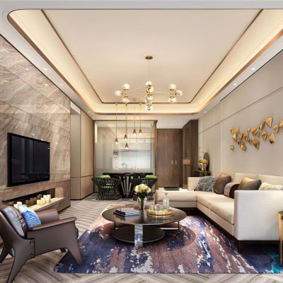 现代样板房客餐厅