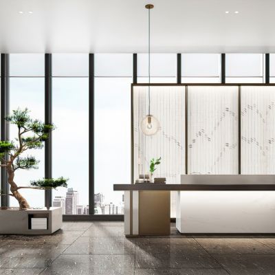 现代办公接待前台