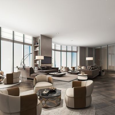 现代会所休息区