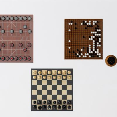 现代陈列饰品棋盘