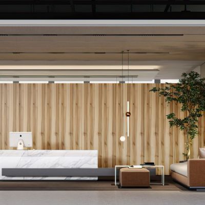 现代办公前台接待