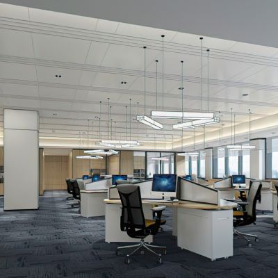 现代开敞办公会议室
