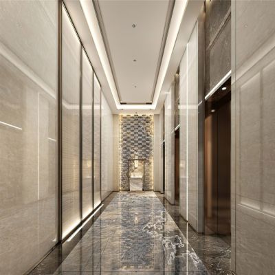 现代电梯厅屏风