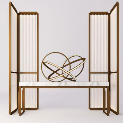 金属屏风装饰台