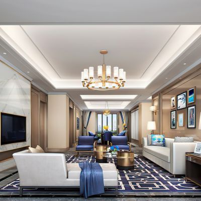 现代豪华样板房客餐厅