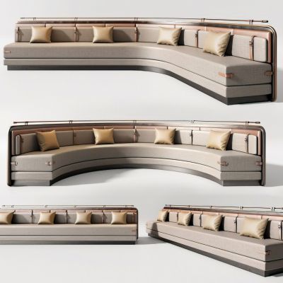 现代餐厅卡座组合