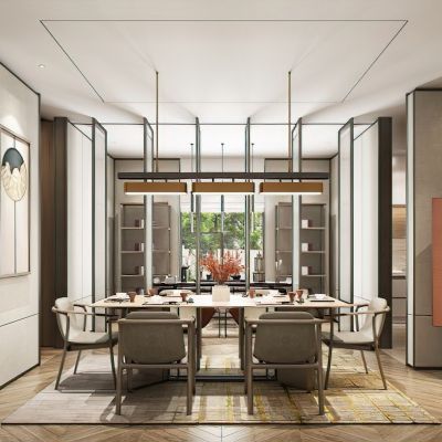 新中式样板房餐厅