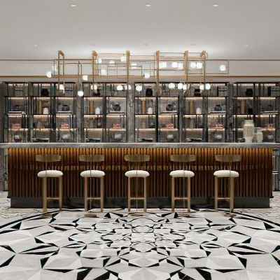 现代餐厅服务台吧台