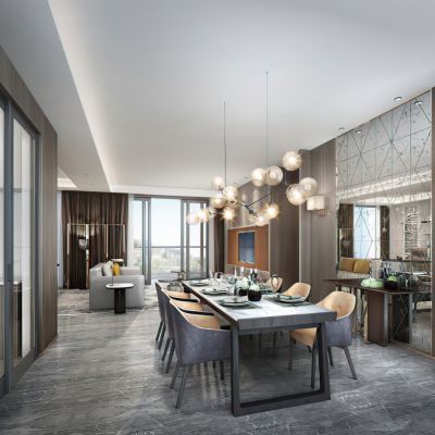 现代样板房客餐厅