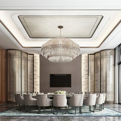 现代轻奢餐厅包房