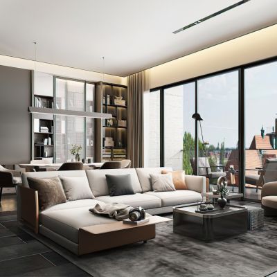 现代样板房客餐厅