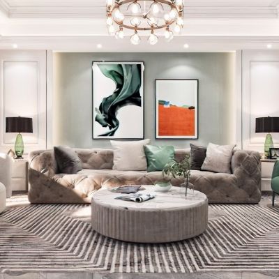 现代轻奢客餐厅玄关