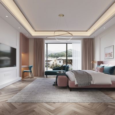 简欧卧室女儿房