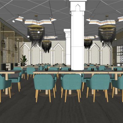 伊斯兰教餐厅超精细