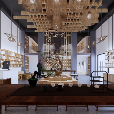 新中式茶室设计