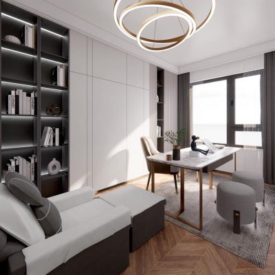 超精细现代家装书房设计