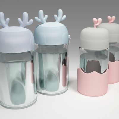 圣诞节麋鹿玻璃杯礼物水杯生活用品