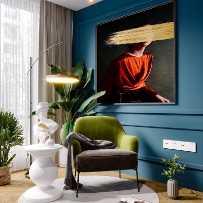 北欧现代简约轻奢风格单人沙发组合