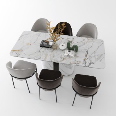 现代大理石餐桌